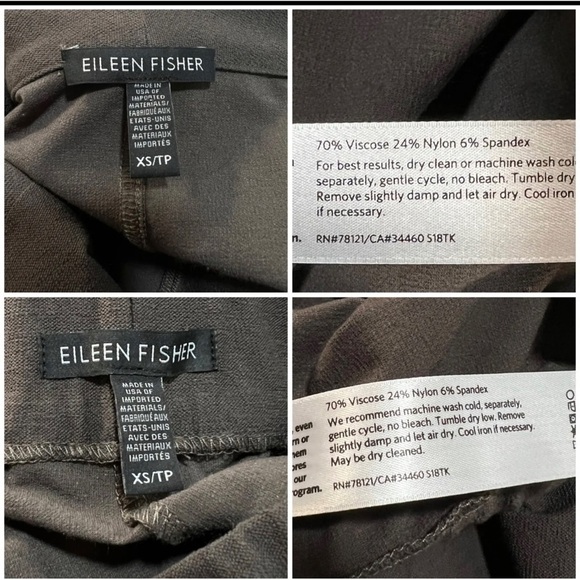Eileen Fisher Sz XS Gray Longline Cardigan Jacket & Pull On Stretch Pant 2pc Set - Picture 8 of 8
